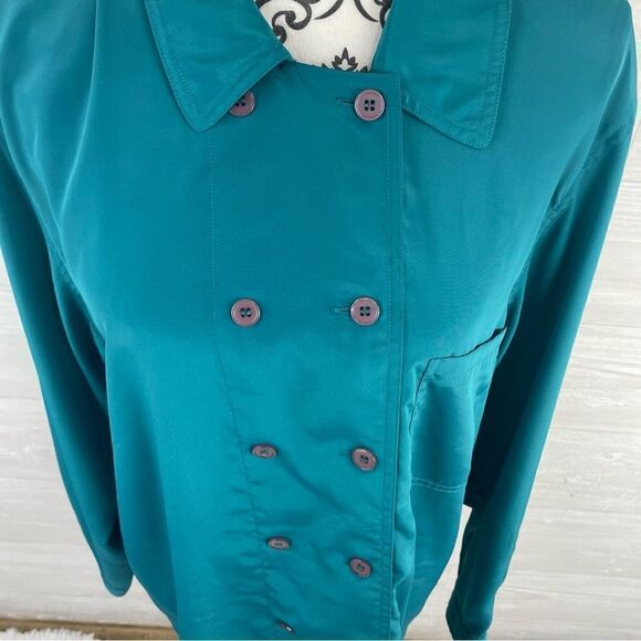 Vintage Christian Dior Chemises Dual Button Down Satin Top - Picture 2 of 6